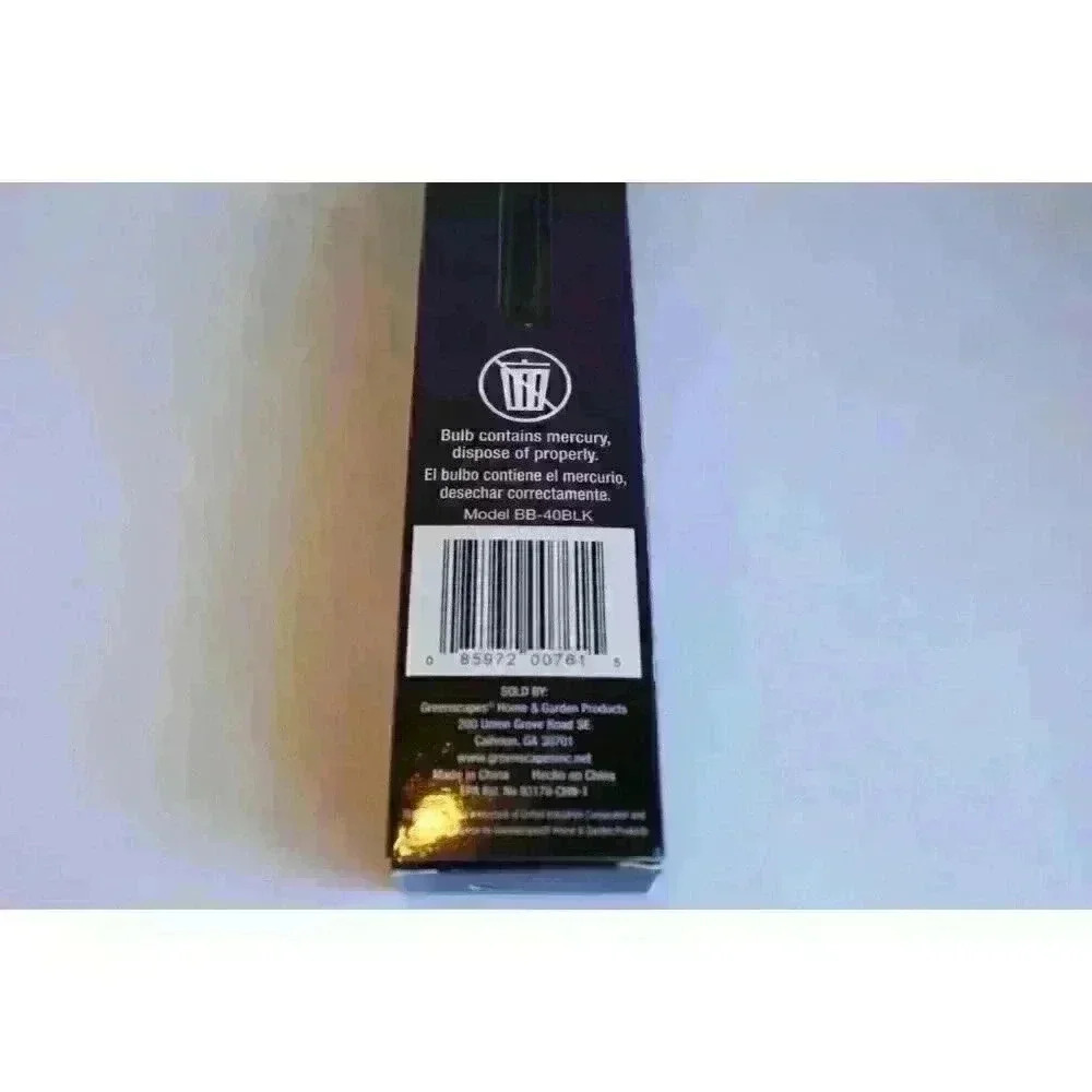 Black Flag Bug Zapper BB-40BLK 40W Replacement Bulb - Black‎ New in Box - Picture 11 of 11
